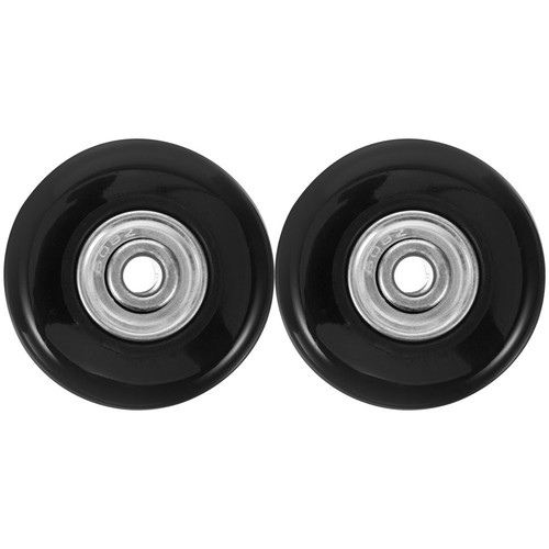 Black rubber luggage wheels - black,